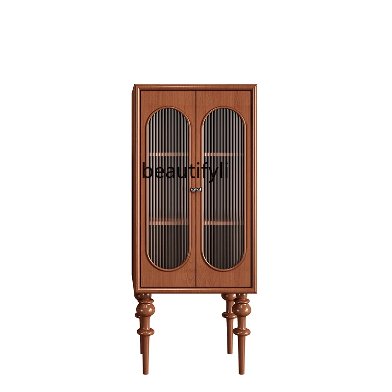 Antique Solid Wood Wine Cabinet Vintage Gourd Leg Living Room Sofa Side Cabinet Changhong Glass Nordic Storage High Cabinet
Antique Solid Wood Wine Cabinet Vintage Gourd Leg Living Room Sofa Side Cabinet Changhong Glass Nordic Storage High Cabinet