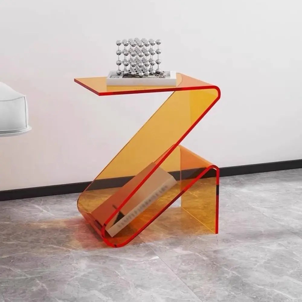 Clear Acrylic Side Table with Storage and Magazine Rack for Home Living Room or Bedroom (Orange)
Clear Acrylic Side Table with Storage and Magazine Rack for Home Living Room or Bedroom (Orange)