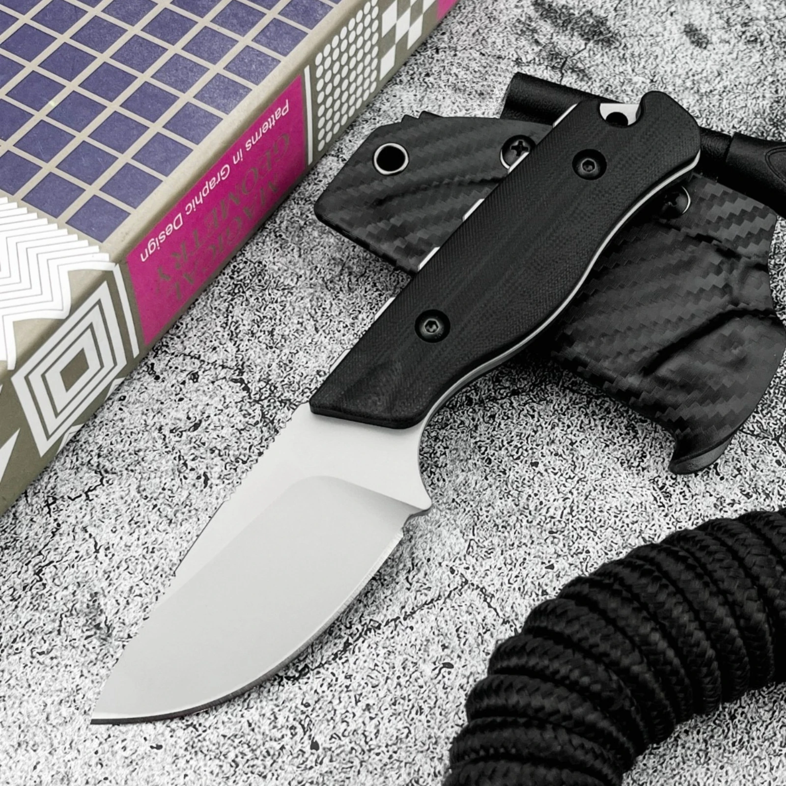 15017 Fixed Blade Knife with Blade Blade Sheath 8Cr13Mov Blade G10 Handle Hiking Jungle EDC Tool Compact Outdoor Camping Knife
15017 Fixed Blade Knife with Blade Blade Sheath 8Cr13Mov Blade G10 Handle Hiking Jungle EDC Tool Compact Outdoor Camping Knife