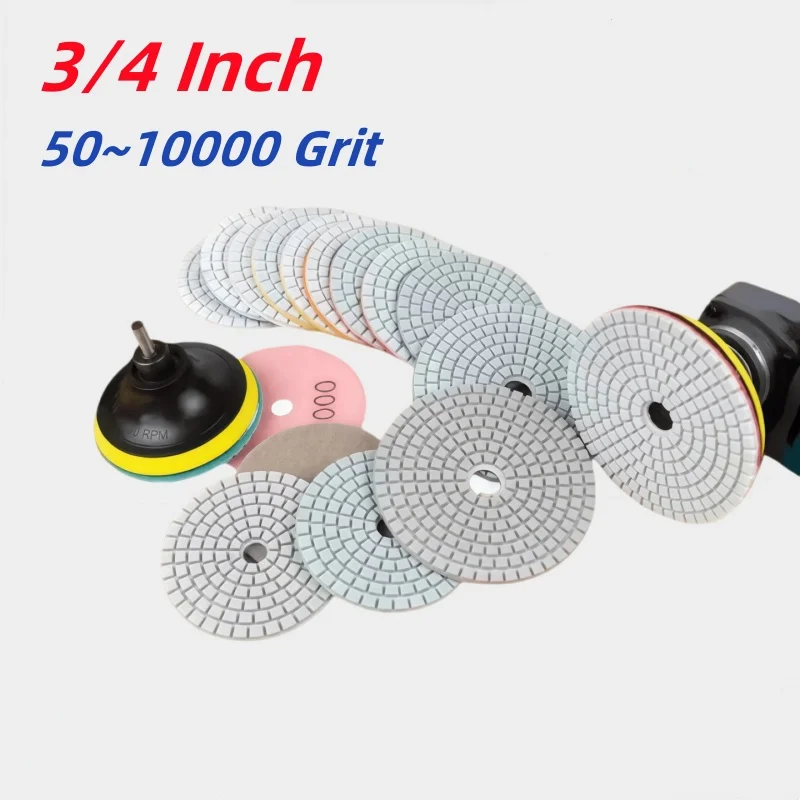 3/4 Inch Polishing Pad 50~10000 Grit Wet Granite Concrete Marble Glass Stone Sanding For Polish Hon Restor Grind Tools
3/4 Inch Polishing Pad 50~10000 Grit Wet Granite Concrete Marble Glass Stone Sanding For Polish Hon Restor Grind Tools
