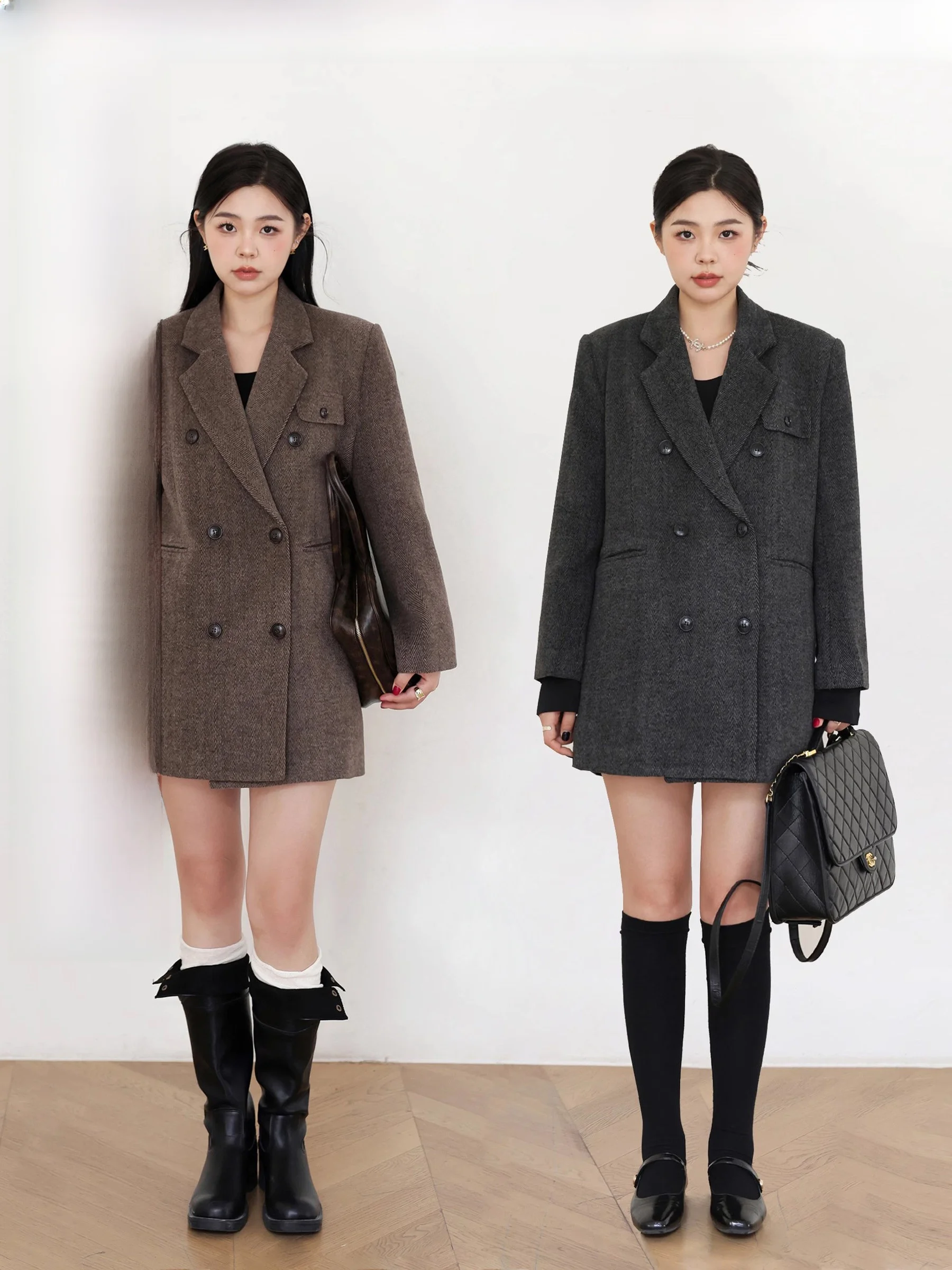 Костюм-двойка Juzhu Studio в стиле ретро, твидовый, на пуговицах, удлиненный, для повседневной носки, зимний, для работы и учебы
Костюм-двойка Juzhu Studio в стиле ретро, твидовый, на пуговицах, удлиненный, для повседневной носки, зимний, для работы и учебы