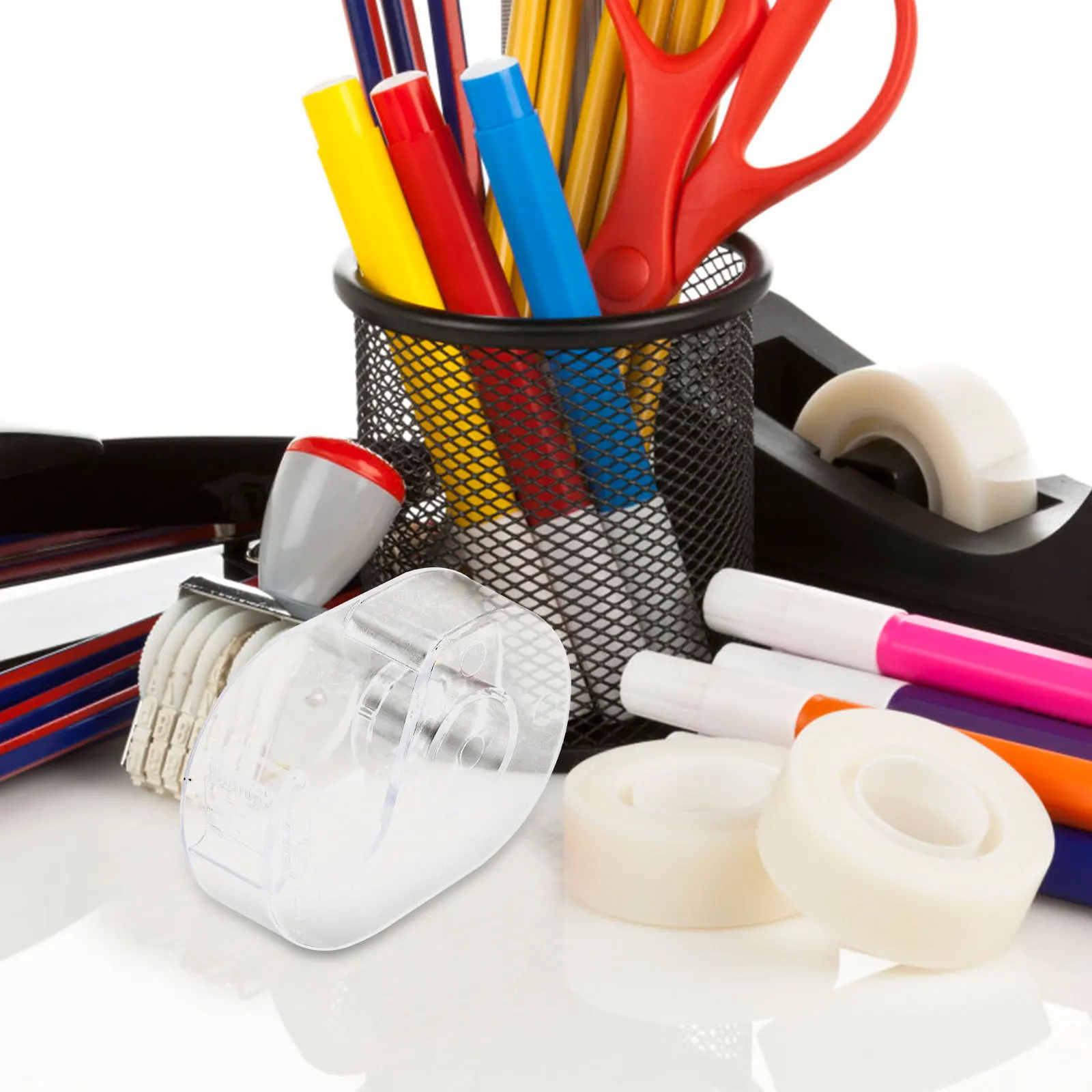 5Pcs Transparent Tape Cutters Plastic Office Tape Dispensers Portable Holders for Art School Desktop Decor
5Pcs Transparent Tape Cutters Plastic Office Tape Dispensers Portable Holders for Art School Desktop Decor