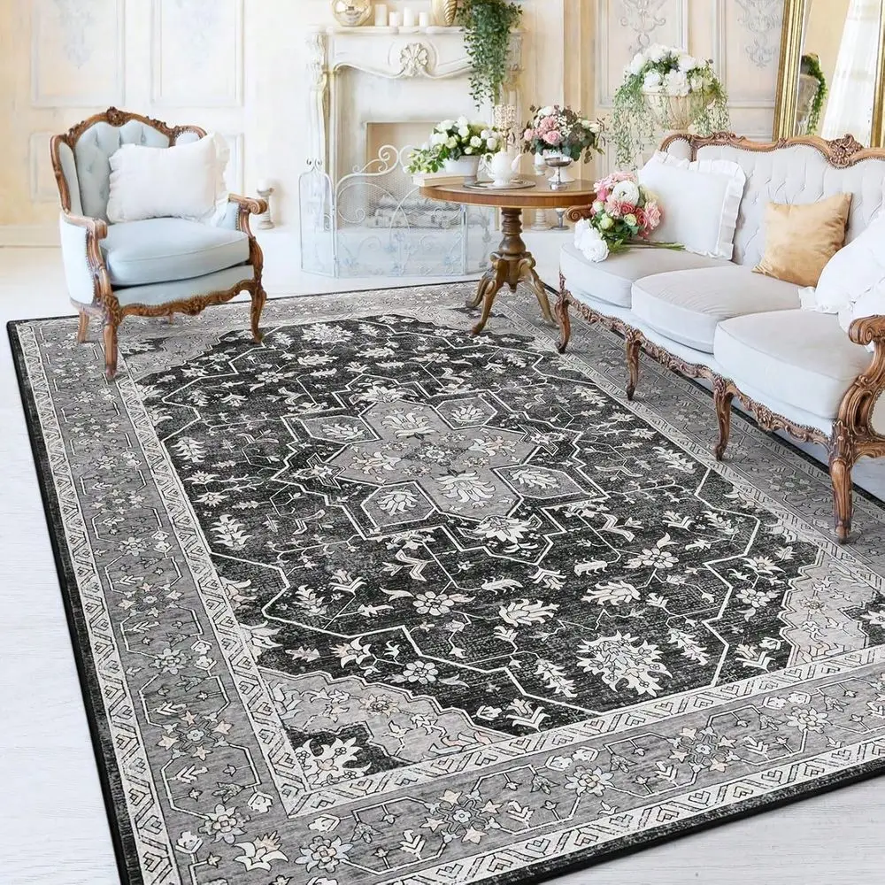 Living Room Rug, Modern Machine Washable Vintage Area Rug NonSlip Low Pile Large Rug For Living Room, Bedroom, Farmhouse, Dinin
Living Room Rug, Modern Machine Washable Vintage Area Rug NonSlip Low Pile Large Rug For Living Room, Bedroom, Farmhouse, Dinin