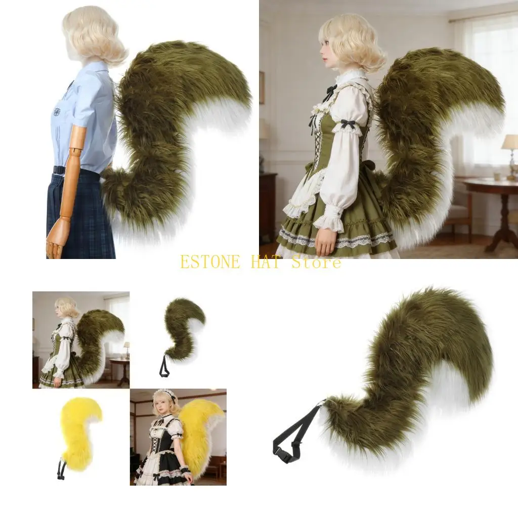 49MF Huge Furry Tail Squirrel Tail Faux Furs Animal Tail Squirrel Costume Accessory Cosplay Halloween Costumes for Dressing Up
49MF Huge Furry Tail Squirrel Tail Faux Furs Animal Tail Squirrel Costume Accessory Cosplay Halloween Costumes for Dressing Up