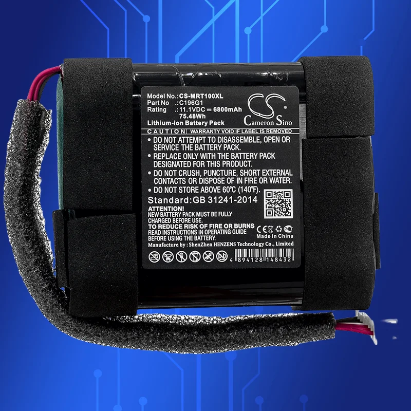 Cameron Sino 5200mAh/ 6800mAh Speaker Battery C196G1 for Marshall Tufton Li-ion 11.10V
Cameron Sino 5200mAh/ 6800mAh Speaker Battery C196G1 for Marshall Tufton Li-ion 11.10V