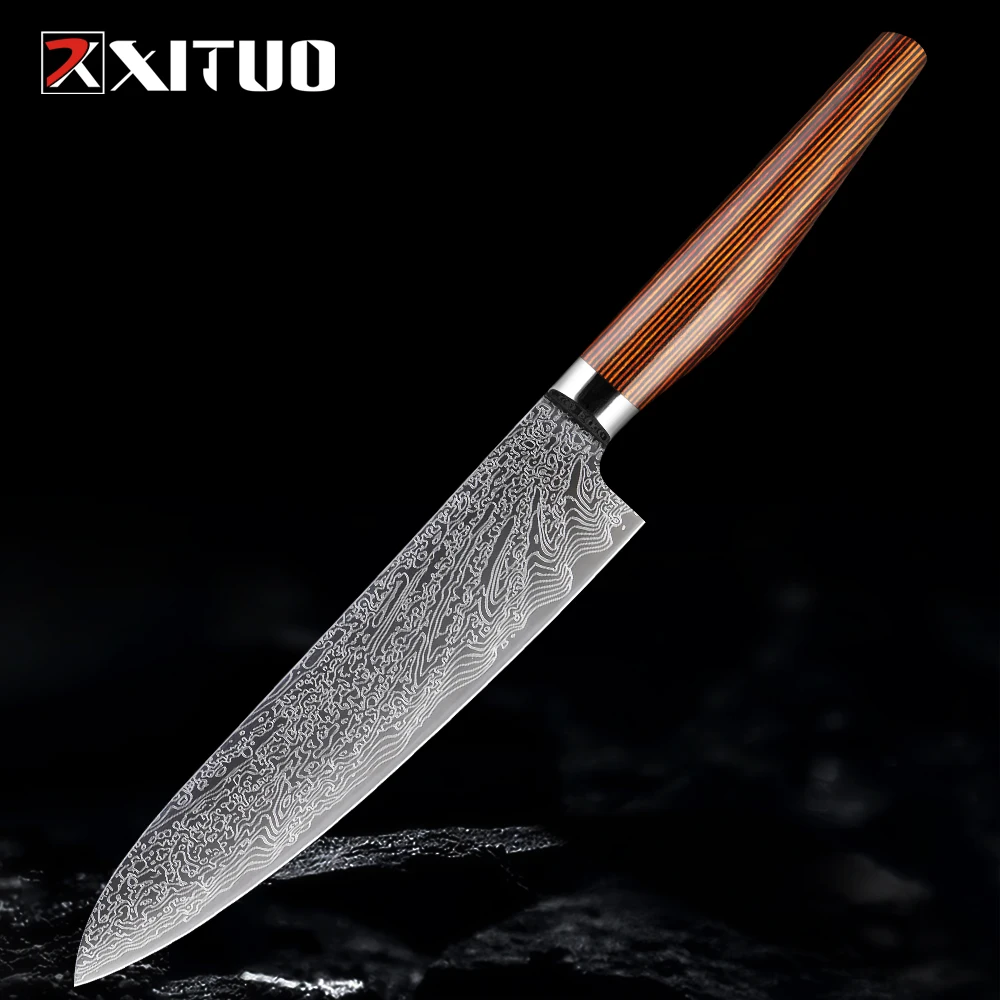 Professional Chef Knife High Carbon Stainless Steel Sharp Kitchen Cooking Knife Cleaver Colored Wood Handle Slicing Knife 8 Inch
Professional Chef Knife High Carbon Stainless Steel Sharp Kitchen Cooking Knife Cleaver Colored Wood Handle Slicing Knife 8 Inch