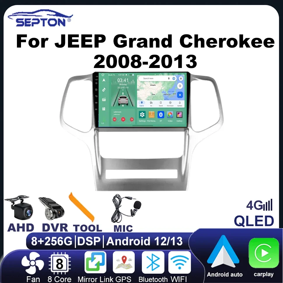 SEPTON 9'' Android Car Stereo Radio For JEEP Grand Cherokee 2008-2013 Multimedia Stereo Player Navigation GPS 4G 8core Autoradio
SEPTON 9'' Android Car Stereo Radio For JEEP Grand Cherokee 2008-2013 Multimedia Stereo Player Navigation GPS 4G 8core Autoradio
