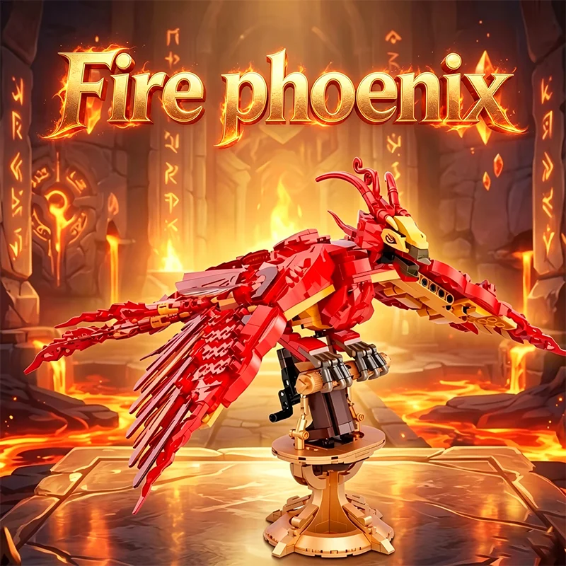 Movable Wings 938PCS Fire Phoenix Blocks Mythical Animal Model Highly Restored Collectible Ideal Gift for Birthday Festivals
Movable Wings 938PCS Fire Phoenix Blocks Mythical Animal Model Highly Restored Collectible Ideal Gift for Birthday Festivals