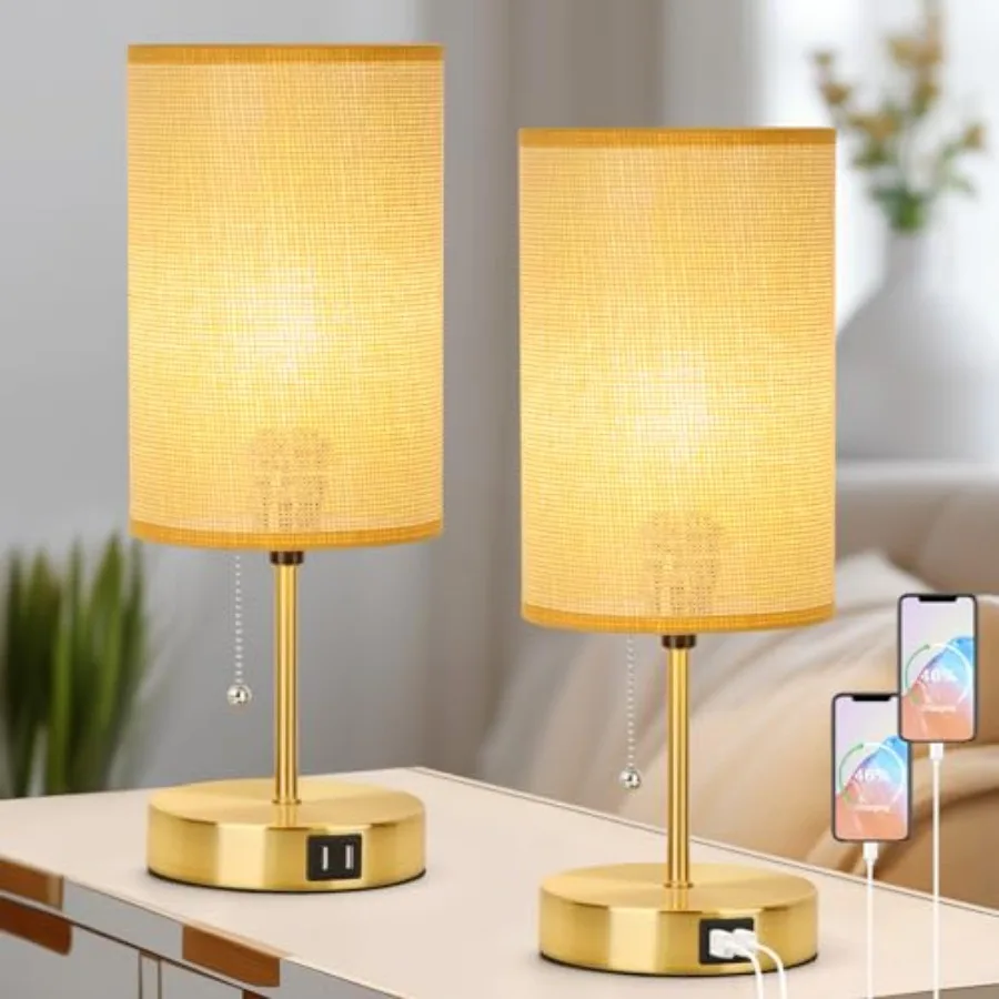 Set of 2 Table Lamp with 2 USB Vintage Bedside Lamps for Bedrooms Nightstand Lamps with Pull Chain Bamboo Woven Desk Lamps with
Set of 2 Table Lamp with 2 USB Vintage Bedside Lamps for Bedrooms Nightstand Lamps with Pull Chain Bamboo Woven Desk Lamps with
