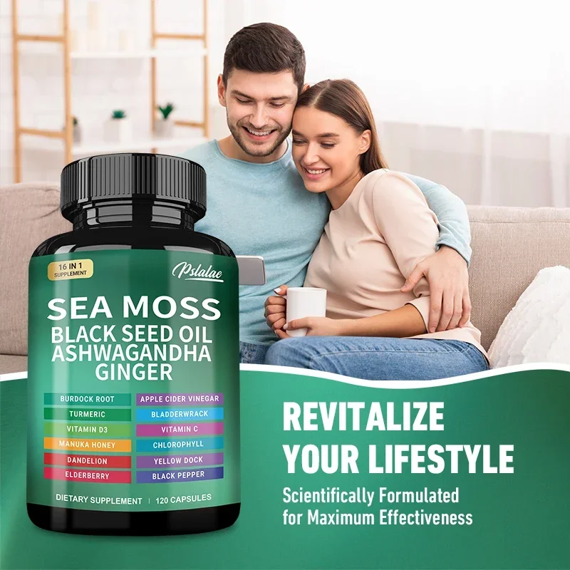 Sea Moss | Black Seed Oil | Ashwagandha | Ginger - Digestive Support, Promotes Bone and Joint Health, Non-GMOSupplementsSuppleme
Sea Moss | Black Seed Oil | Ashwagandha | Ginger - Digestive Support, Promotes Bone and Joint Health, Non-GMOSupplementsSuppleme