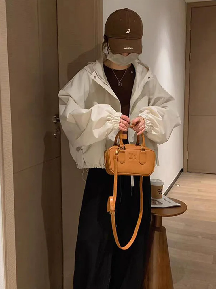 Casual Hooded Jacket Women's Spring Autumn New Style All-Match Loose Short Coat Zipper Closure Versatile Small Size Fashionable
Casual Hooded Jacket Women's Spring Autumn New Style All-Match Loose Short Coat Zipper Closure Versatile Small Size Fashionable