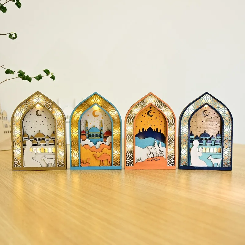 New Muslim Wooden Festival Luminous Pendant LED Pendant Creative Home Furnishing Ancient Erbang Ornament Gift Decoration
New Muslim Wooden Festival Luminous Pendant LED Pendant Creative Home Furnishing Ancient Erbang Ornament Gift Decoration
