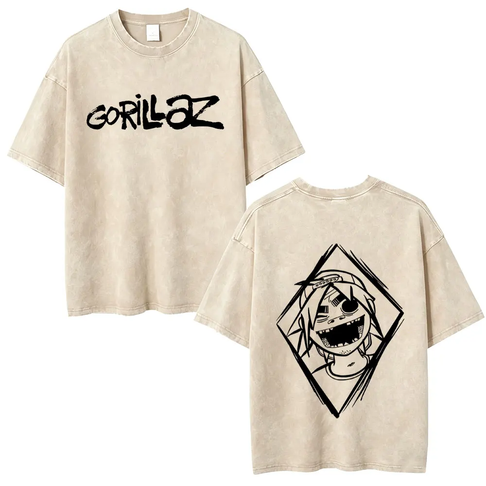 Washed Vintage Rock Band Gorillaz Face Graphic T-shirt Men Women Hip Hop Fashion Oversized T Shirt Men's Retro Gothic Streetwear
Washed Vintage Rock Band Gorillaz Face Graphic T-shirt Men Women Hip Hop Fashion Oversized T Shirt Men's Retro Gothic Streetwear