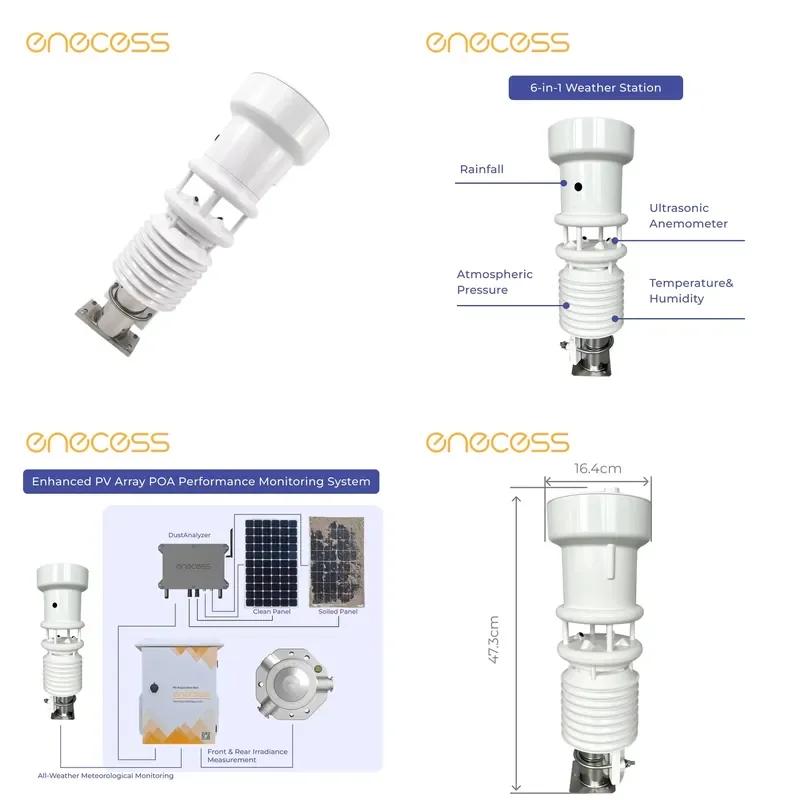 【CHIMU HOME】 6-in-1 Weather Station for Enecess DC-61 Compact Solar Monitoring RS485 Rainfall Pressure 300-1100hPa
【CHIMU HOME】 6-in-1 Weather Station for Enecess DC-61 Compact Solar Monitoring RS485 Rainfall Pressure 300-1100hPa