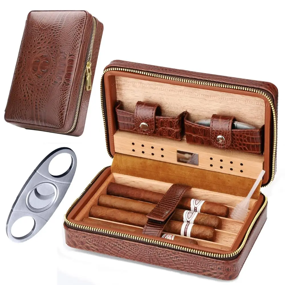 Free ShippingTIME C Club 4-Finger Portable Travel Crocodile Skin-Style Burgundy Leather Cigar Case, Cigar Humidor, Cigar Cutter
Free ShippingTIME C Club 4-Finger Portable Travel Crocodile Skin-Style Burgundy Leather Cigar Case, Cigar Humidor, Cigar Cutter