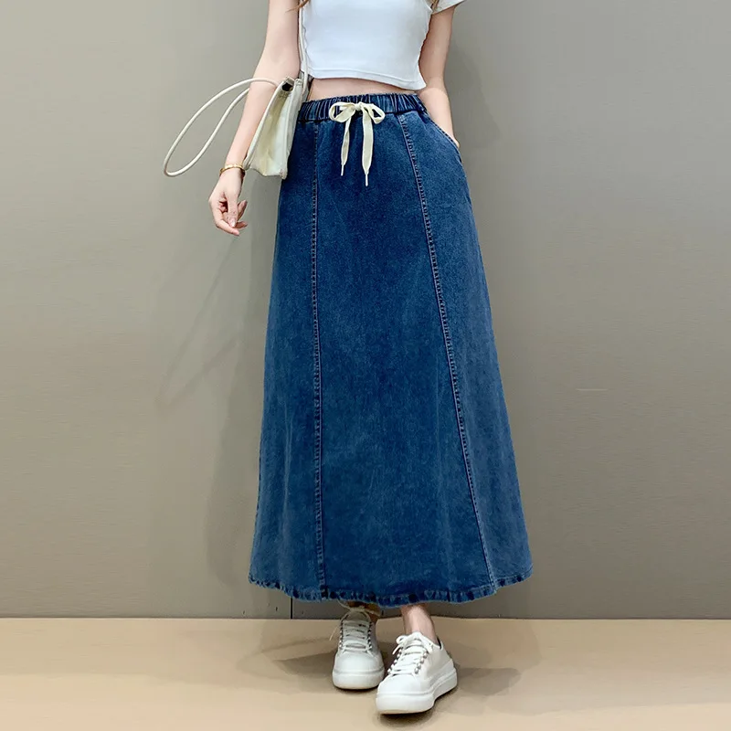 TFETTERS милая модная осенняя женская расклешенная джинсовая юбка макси на талии с завязками, повседневная свободная длинная юбка для женщин, повседневная одежда 2025
TFETTERS милая модная осенняя женская расклешенная джинсовая юбка макси на талии с завязками, повседневная свободная длинная юбка для женщин, повседневная одежда 2025