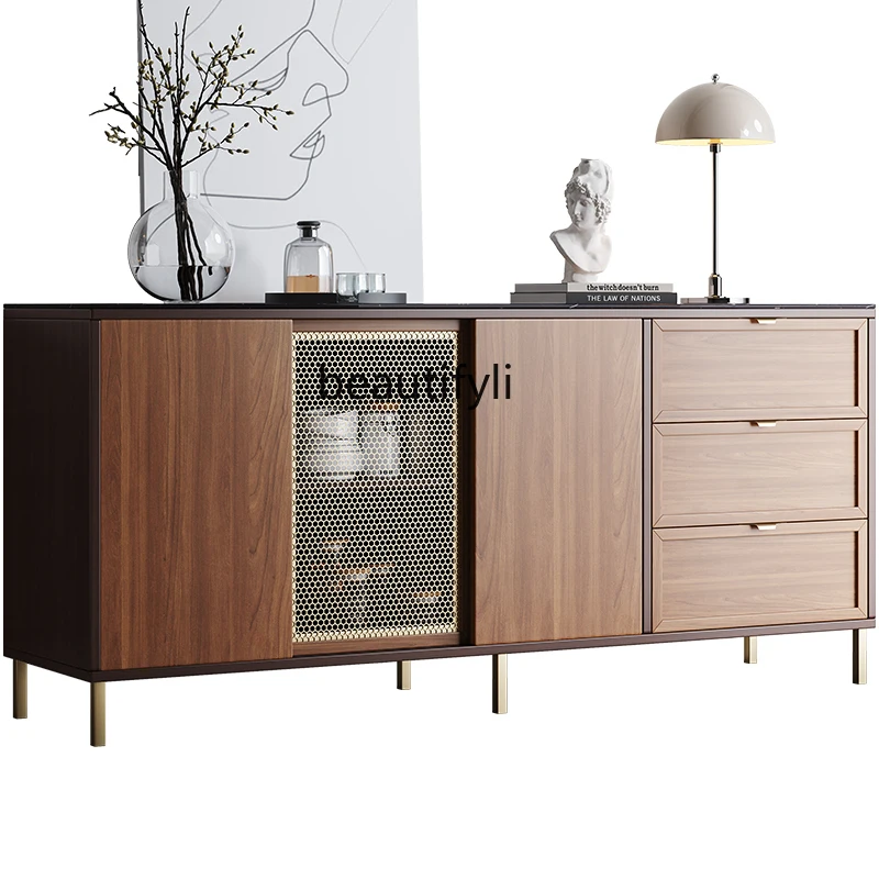 Solid wood dining side cabinet integrated against the wall, modern simple locker, Nordic medieval retro dining side cabinet
Solid wood dining side cabinet integrated against the wall, modern simple locker, Nordic medieval retro dining side cabinet