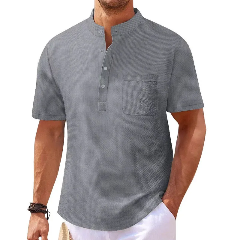 2025 New Cotton Linen Shirt Men Henley Neck Pocket Casual Beach Short Sleeve Solid Color Male Tops T-shirts Vintage Streetwear
2025 New Cotton Linen Shirt Men Henley Neck Pocket Casual Beach Short Sleeve Solid Color Male Tops T-shirts Vintage Streetwear