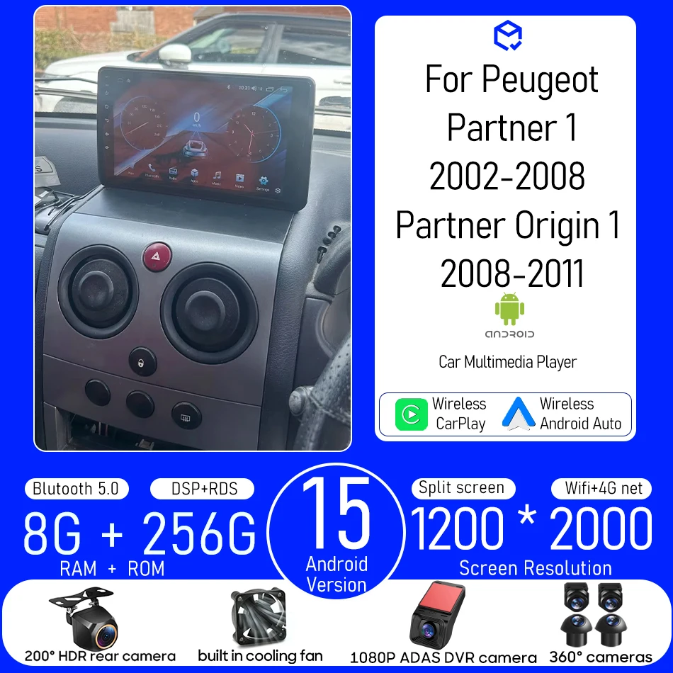 Android For Peugeot Partner 1 2002-2008 Partner Origin 1 2008-2011 Car Multimedia Player Auto Navigation Carplay GPS Radio 2din
Android For Peugeot Partner 1 2002-2008 Partner Origin 1 2008-2011 Car Multimedia Player Auto Navigation Carplay GPS Radio 2din