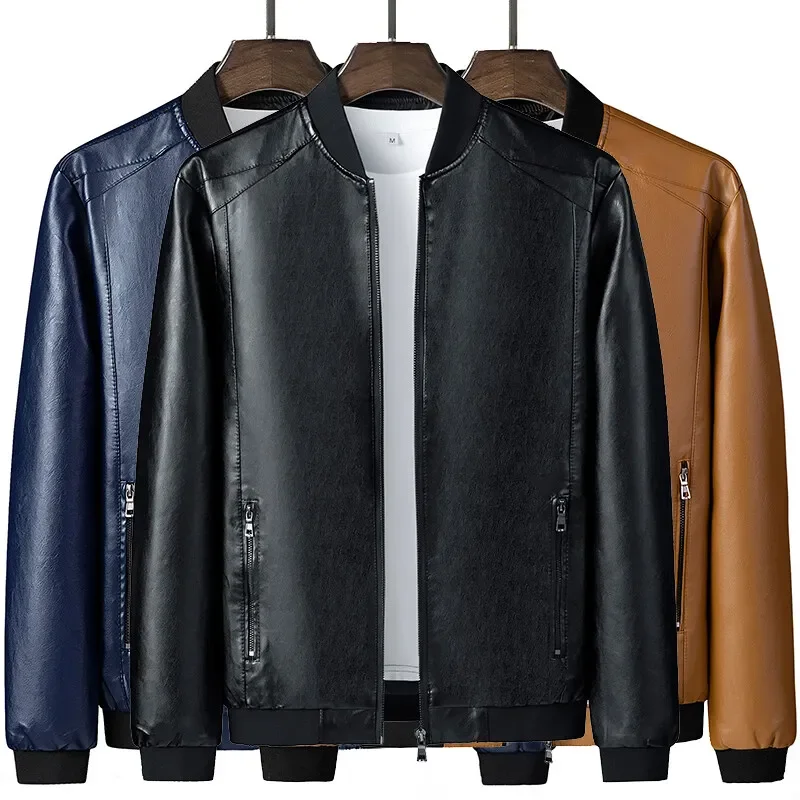 2024 Spring Autumn Thin New Arrived Men's Stand Collar PU Leather Jacket Motorcycle Lightweight Faux Leather Outwear Plus Size
2024 Spring Autumn Thin New Arrived Men's Stand Collar PU Leather Jacket Motorcycle Lightweight Faux Leather Outwear Plus Size