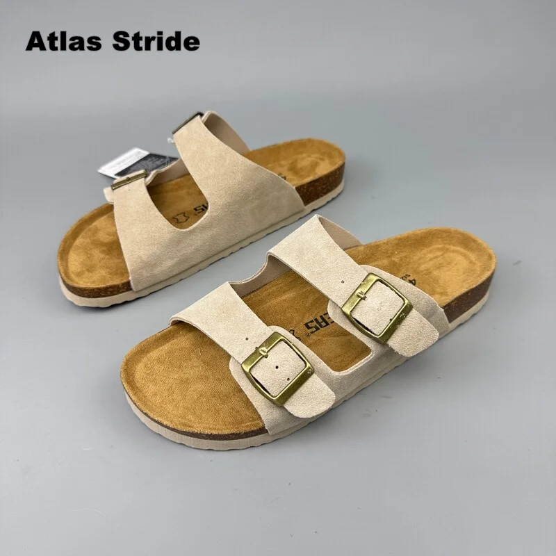 Women's Cow Suede Double Buckle Cork Footbed Slides Adjustable Strap Breathable Comfort Sole Casual Daily Walking Summer Sandals
Women's Cow Suede Double Buckle Cork Footbed Slides Adjustable Strap Breathable Comfort Sole Casual Daily Walking Summer Sandals