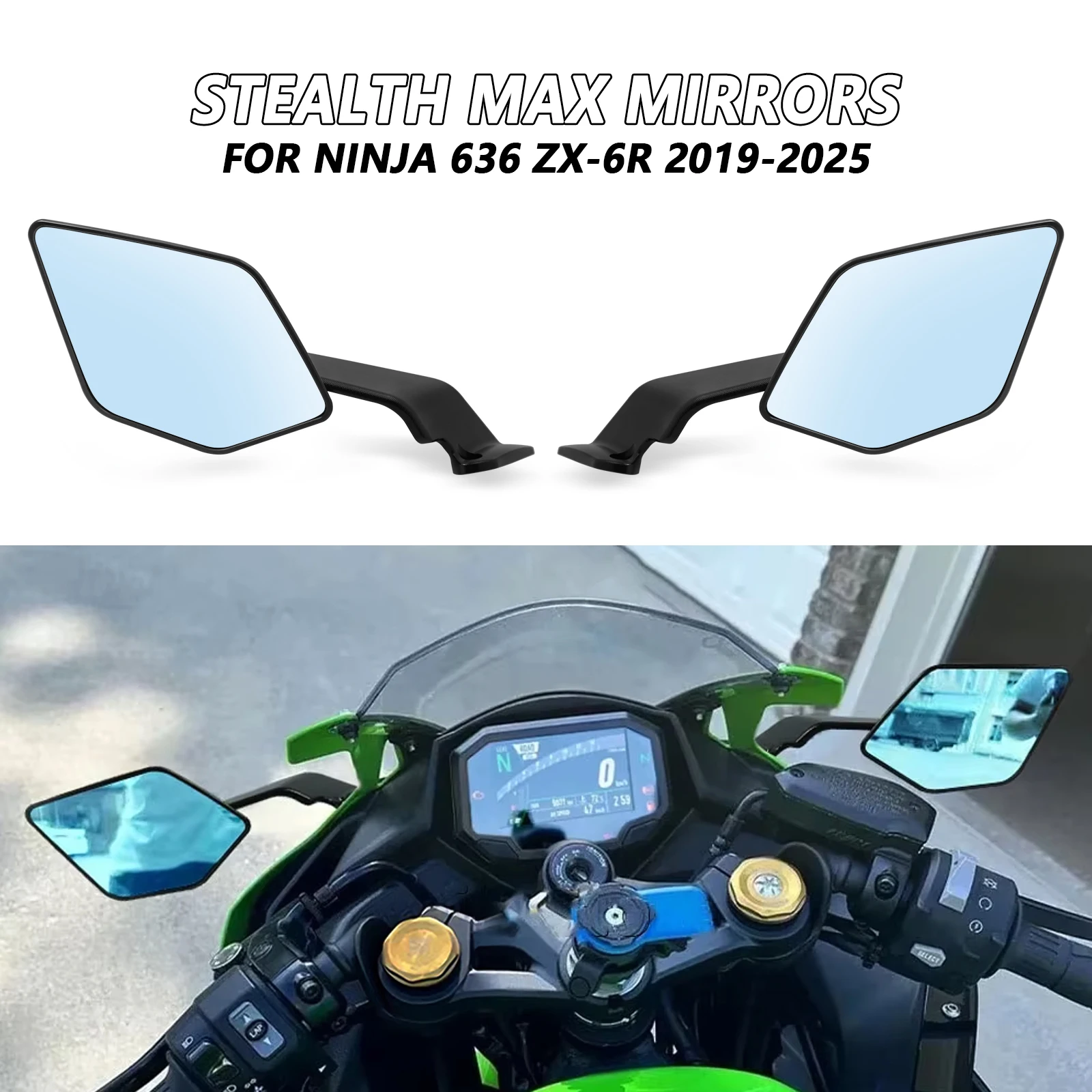 New Motorcycle Accessories For Kawasaki ZX6R ZX636 2019-2022 2023 2024 2025 Rearview Mirror Wind Wing Mirrors Side View Mirrors
New Motorcycle Accessories For Kawasaki ZX6R ZX636 2019-2022 2023 2024 2025 Rearview Mirror Wind Wing Mirrors Side View Mirrors