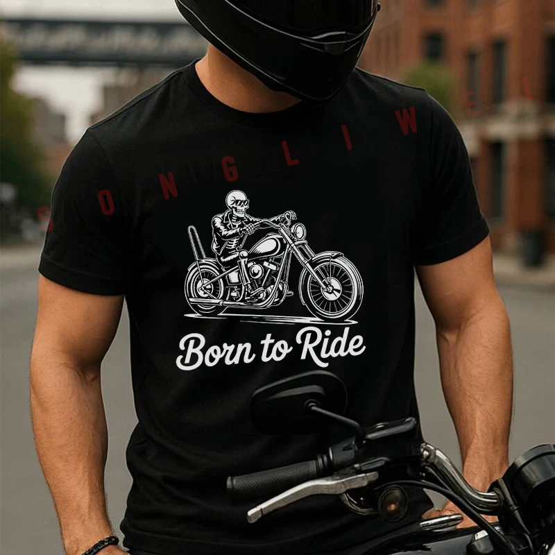 Born To Ride Skeleton Bikercotton T-Shirt Moto Fans New Fashion Summer Men Short Sleeve O-Neck T Shirt Tees
Born To Ride Skeleton Bikercotton T-Shirt Moto Fans New Fashion Summer Men Short Sleeve O-Neck T Shirt Tees