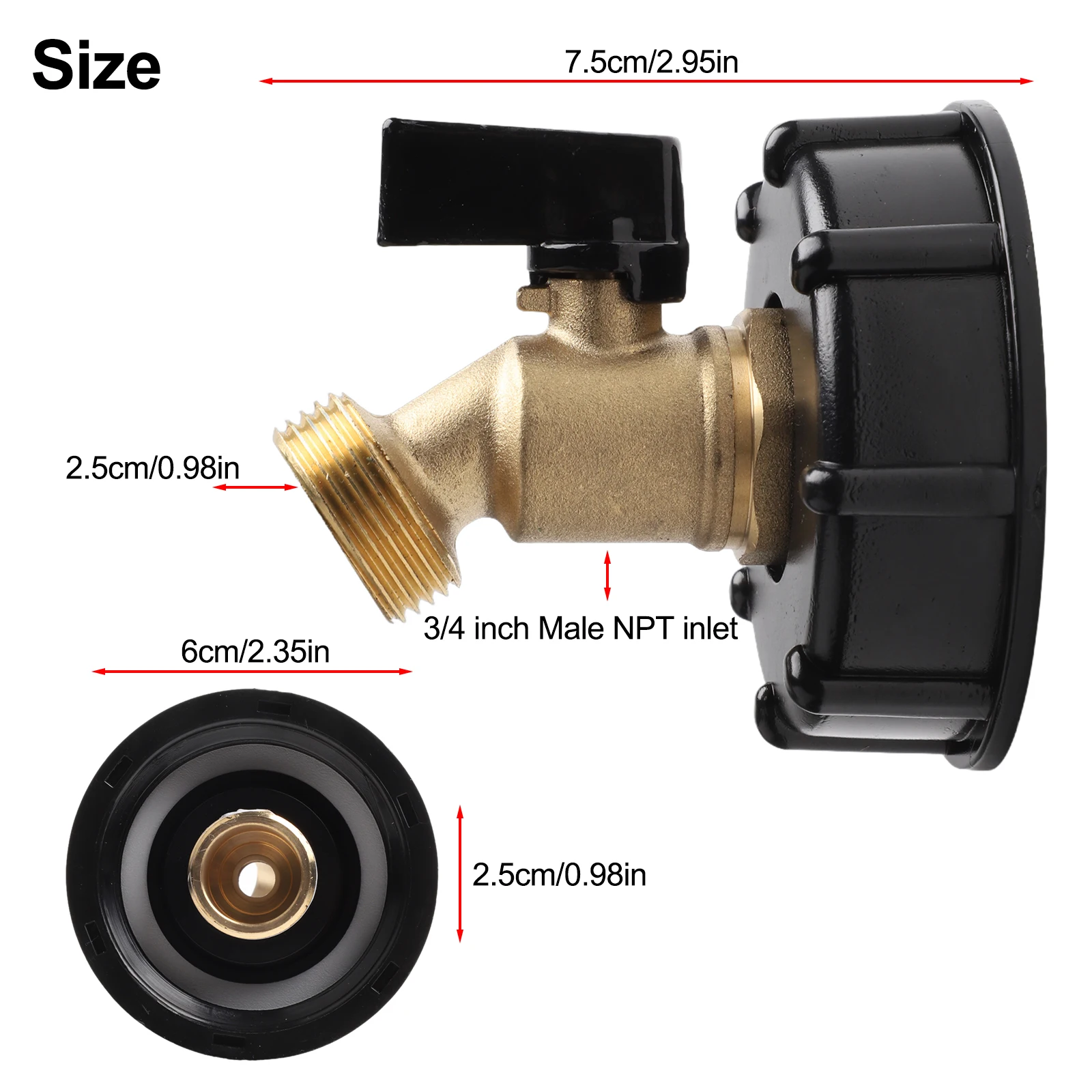 Valve Connector Tank Adapter 275 330 Gallon IBC 3/4 Anti-acidic Anti-corrosivee Black Brass+pp Brand New For Faucet
Valve Connector Tank Adapter 275 330 Gallon IBC 3/4 Anti-acidic Anti-corrosivee Black Brass+pp Brand New For Faucet