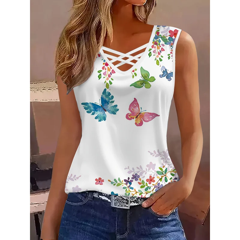 Elegant Women's Colorful Print Top with-Back Straps and, Trendy-Shirt
Elegant Women's Colorful Print Top with-Back Straps and, Trendy-Shirt