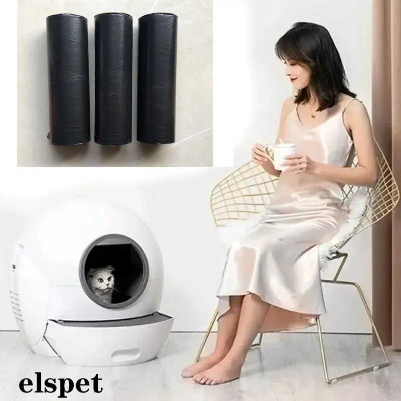 Garbage Bag for Elspet Automatic Cat Litter Box Self Cleaning Rake Poop Bags Cat Toilet Accessories 1 Roll 30pcs Black Bag
Garbage Bag for Elspet Automatic Cat Litter Box Self Cleaning Rake Poop Bags Cat Toilet Accessories 1 Roll 30pcs Black Bag