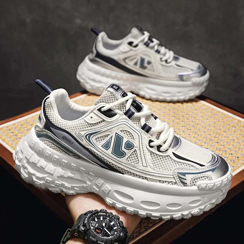 Youth Student Thick Sole Flat Sneakers Mixed Colors Mesh Lace Up Male Trainers Casual Breathable Run Male Daddy Shoe
Youth Student Thick Sole Flat Sneakers Mixed Colors Mesh Lace Up Male Trainers Casual Breathable Run Male Daddy Shoe
