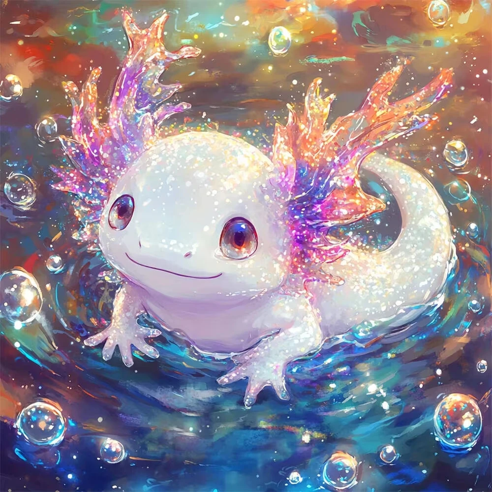 Whimsical Glowing Axolotl Art Jigsaw Puzzle, Sparkly Bubbles and Galaxy Background for Bedroom Home Decoration
Whimsical Glowing Axolotl Art Jigsaw Puzzle, Sparkly Bubbles and Galaxy Background for Bedroom Home Decoration