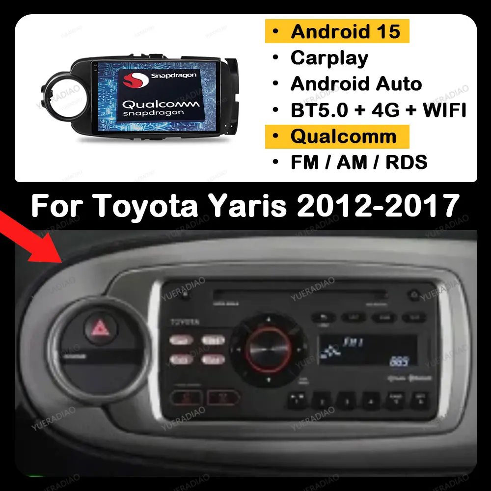 Автомобильный радиоприемник Android 15 для Toyota Yaris 2012-2017 LHD RHD Мультимедийный стерео видеоплеер Carplay Auto 4G LTE 5G WIFI Головный блок
Автомобильный радиоприемник Android 15 для Toyota Yaris 2012-2017 LHD RHD Мультимедийный стерео видеоплеер Carplay Auto 4G LTE 5G WIFI Головный блок