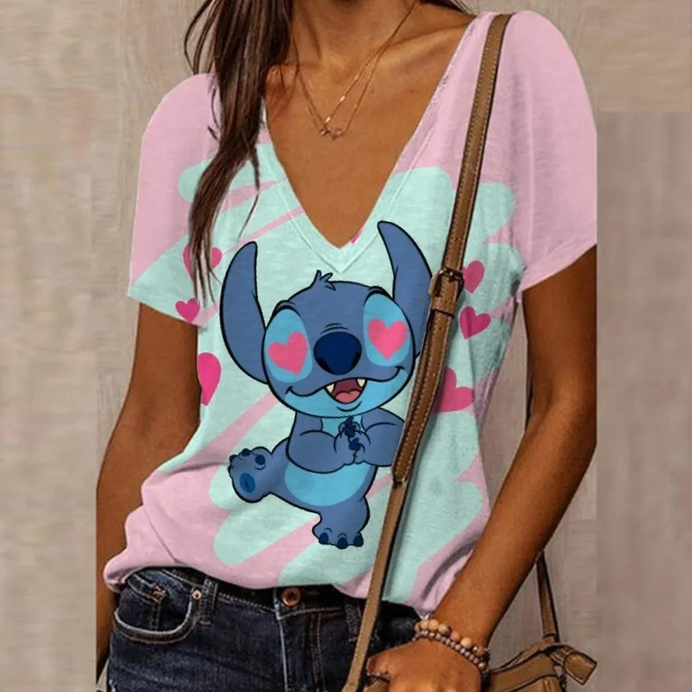 Potdemiel Disney Summer Women T-shirt Cute Stitch Graphic Tops Tees Female Fashion Short Sleeve Clothing Girls Luxury Leopard
Potdemiel Disney Summer Women T-shirt Cute Stitch Graphic Tops Tees Female Fashion Short Sleeve Clothing Girls Luxury Leopard