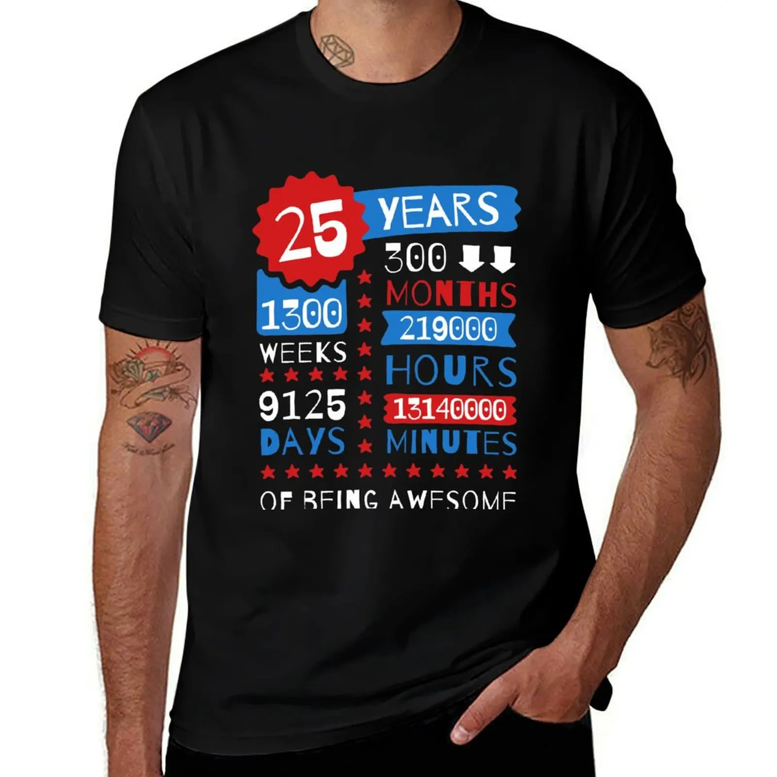 25 Years Of Being Awesome - Splendid 25th Birthday Gift Ideas T-Shirt cotton t shirt pack anime t shirts for man T-Shirt
25 Years Of Being Awesome - Splendid 25th Birthday Gift Ideas T-Shirt cotton t shirt pack anime t shirts for man T-Shirt