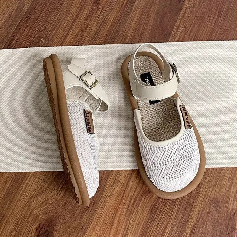 2026 Women White Mesh Closed Toe Sandals Buckle Ankle Strap Breathable Casual Comfortable Flat Summer Non-slip Lightweight Shoes
2026 Women White Mesh Closed Toe Sandals Buckle Ankle Strap Breathable Casual Comfortable Flat Summer Non-slip Lightweight Shoes