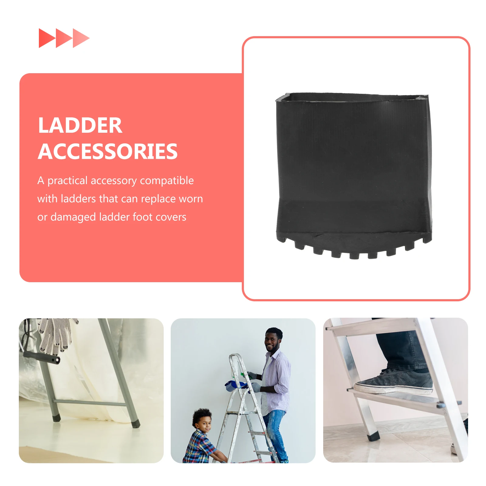 2 pcs Non-slip Ladder Foot Cover Foot Pad Square Safety Mats Durable Rubber Construction Accessories Stair Treads
2 pcs Non-slip Ladder Foot Cover Foot Pad Square Safety Mats Durable Rubber Construction Accessories Stair Treads
