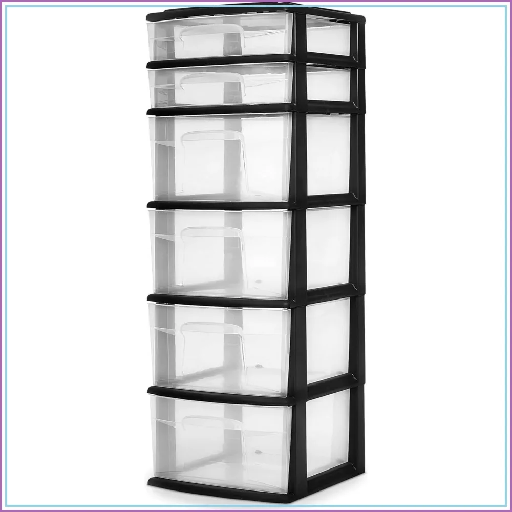 6-Tier Clear Plastic Storage Organizer Cart, Heavy-Duty Drawers for Home & Closet
6-Tier Clear Plastic Storage Organizer Cart, Heavy-Duty Drawers for Home & Closet