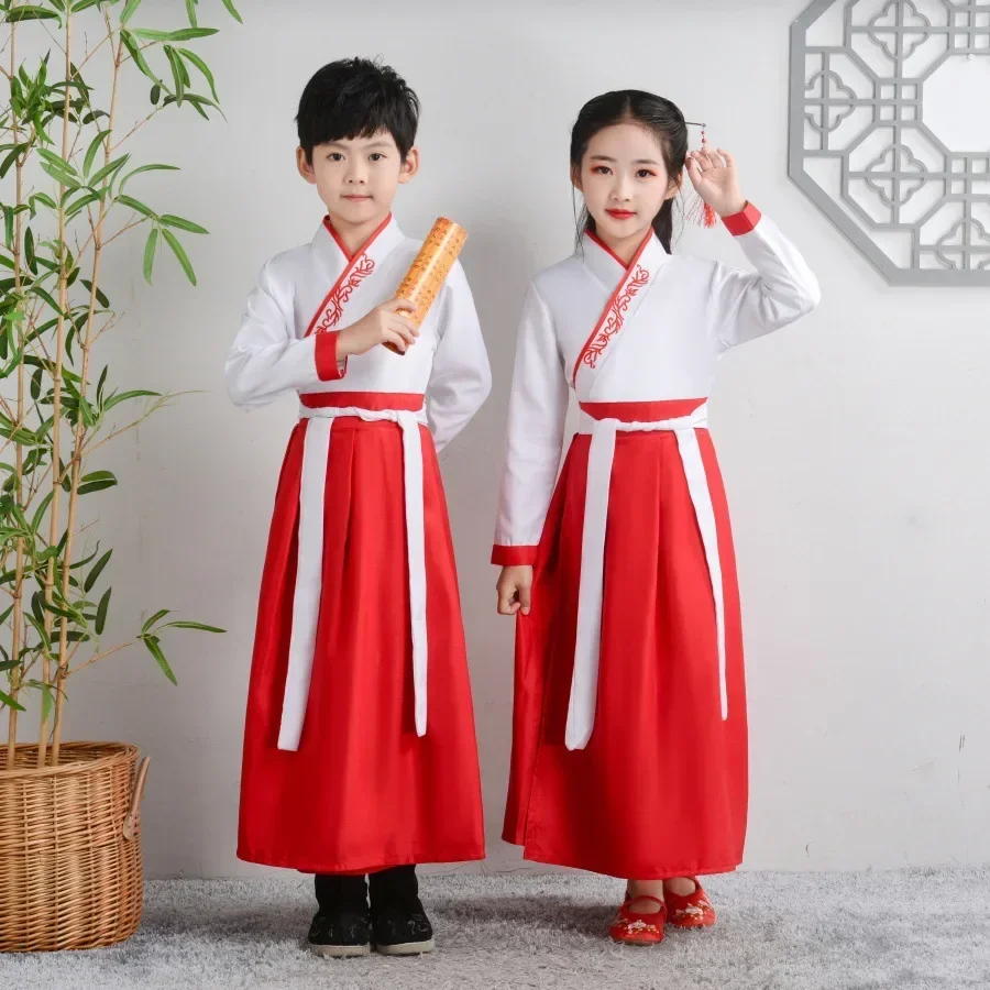 Ancient Costume Baby Hanfu Dress Boy Kids Cosplay Children's Dresses Girl Party Outfit Long Chinese Traditional Clothes Vestido
Ancient Costume Baby Hanfu Dress Boy Kids Cosplay Children's Dresses Girl Party Outfit Long Chinese Traditional Clothes Vestido