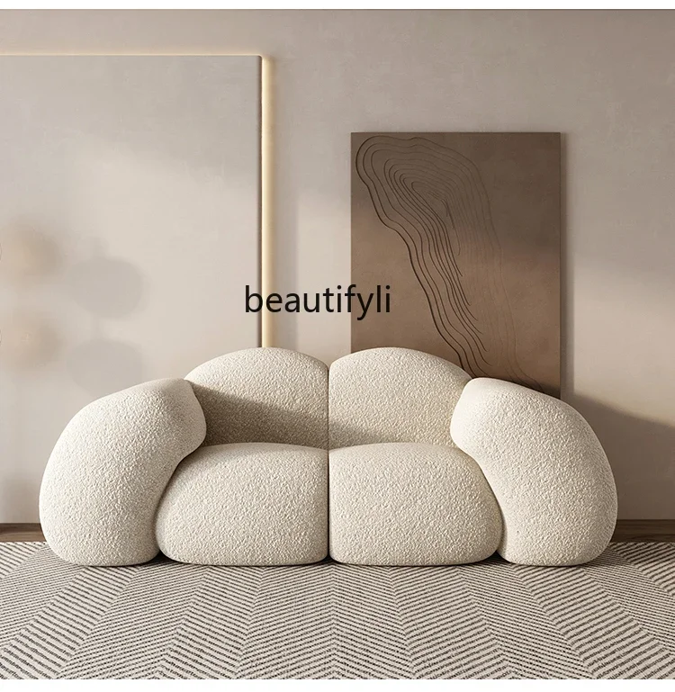 Cream wind living room straight row double triple sofa creative lamb wool sofa combination
Cream wind living room straight row double triple sofa creative lamb wool sofa combination