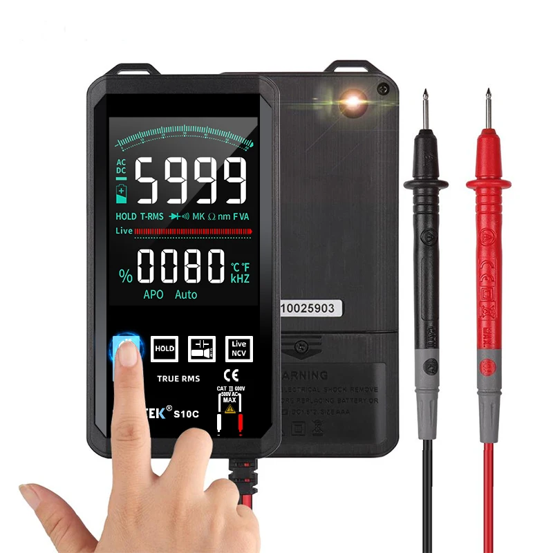 Mestek S10C Phone Type Auto Range Auto Recognition Touch Control Smart Pocket Multimeter High Precision Touch Multimeter
Mestek S10C Phone Type Auto Range Auto Recognition Touch Control Smart Pocket Multimeter High Precision Touch Multimeter
