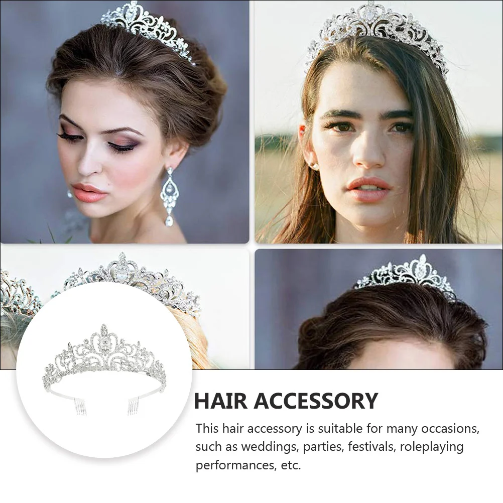 1Pcs Rhinestone Crown Headband Elegant Bridal Hairband Wedding Party Hair Accessory Charming Tiara Headdress Festival Decor
1Pcs Rhinestone Crown Headband Elegant Bridal Hairband Wedding Party Hair Accessory Charming Tiara Headdress Festival Decor