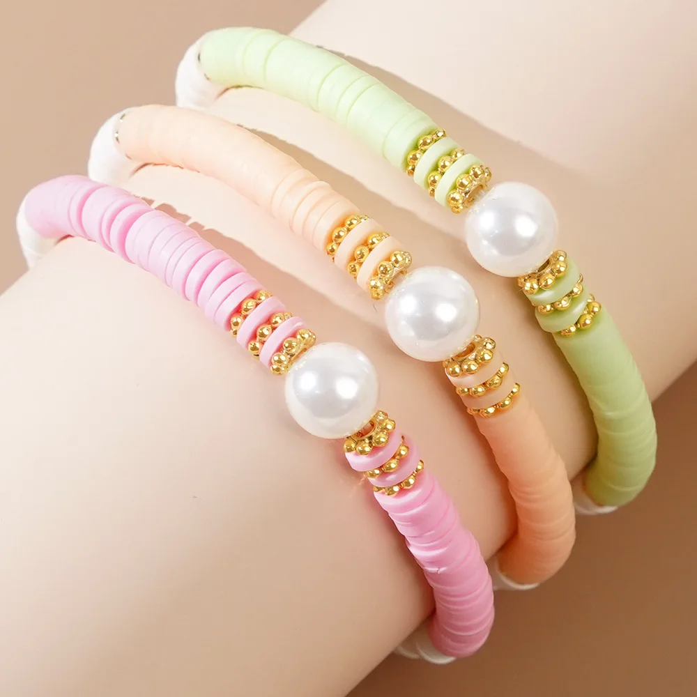 Beaded bracelet Pearl Polymer clay Originality Hand knitting Bohemia Adjustable Tide Simple Rice bead bracelet
Beaded bracelet Pearl Polymer clay Originality Hand knitting Bohemia Adjustable Tide Simple Rice bead bracelet