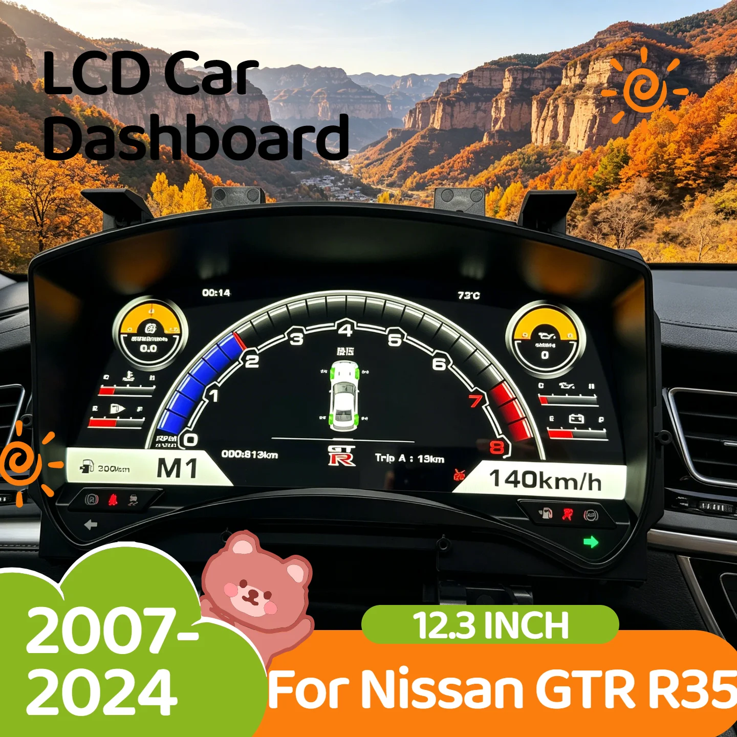 12.3'' LCD Dashboard Car Digital Instrument Cluster For Nissan GTR R35 2007-2023 2024 Meter Linux Cockpit Odometer Speed Panel
12.3'' LCD Dashboard Car Digital Instrument Cluster For Nissan GTR R35 2007-2023 2024 Meter Linux Cockpit Odometer Speed Panel