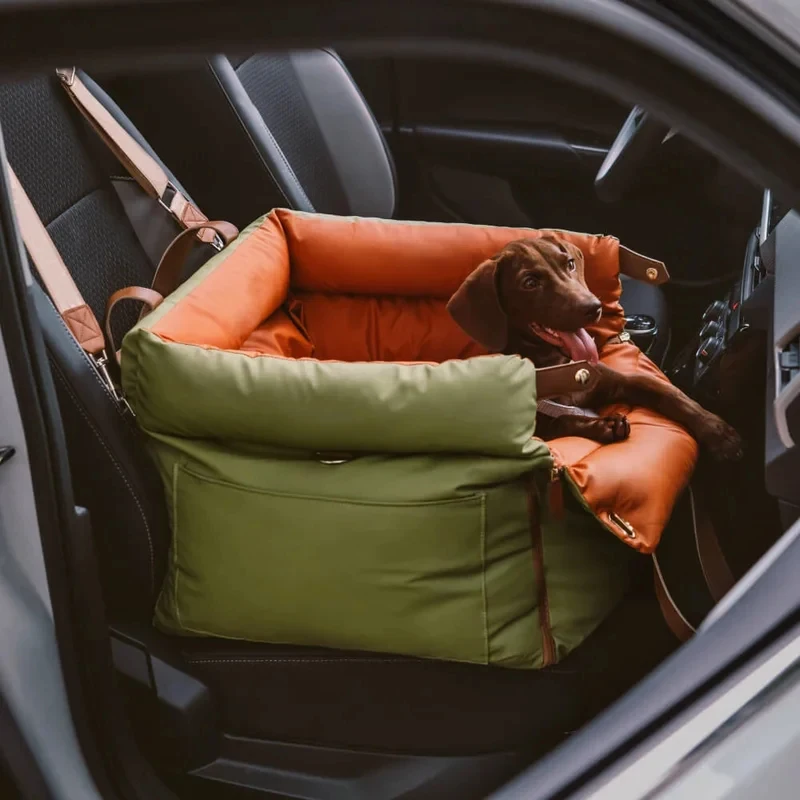 Luxury Faux Leather Dog Cat Car Seat Travel Booster Bed with Safety Belt Comfortable Orthopedic Cushion for Outing Cushion
Luxury Faux Leather Dog Cat Car Seat Travel Booster Bed with Safety Belt Comfortable Orthopedic Cushion for Outing Cushion