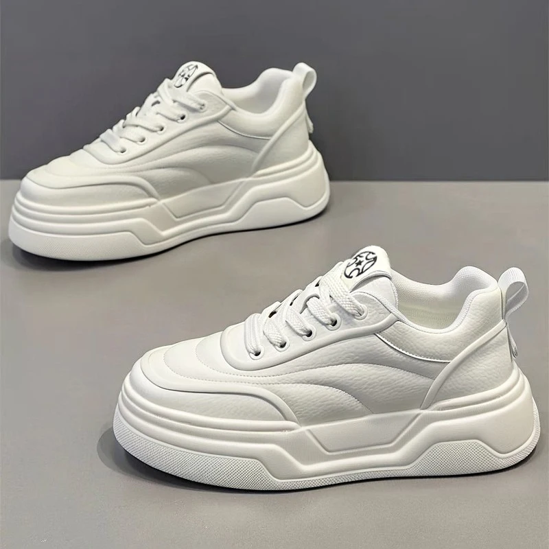Men's Sporty Casual Shoes 2026 Spring Trendy All-Match Thick Bottom Heightening White Board Shoes Youth Fashionable Sneakers
Men's Sporty Casual Shoes 2026 Spring Trendy All-Match Thick Bottom Heightening White Board Shoes Youth Fashionable Sneakers