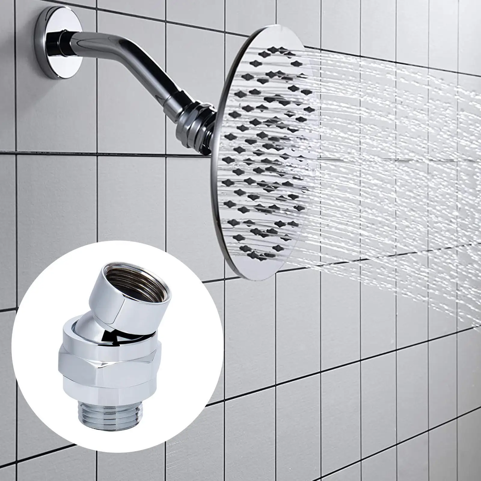 Shower Head Swivel Ball Connector Rust Resistant Copper Accessory for Shower Head Big Panel Household
Shower Head Swivel Ball Connector Rust Resistant Copper Accessory for Shower Head Big Panel Household