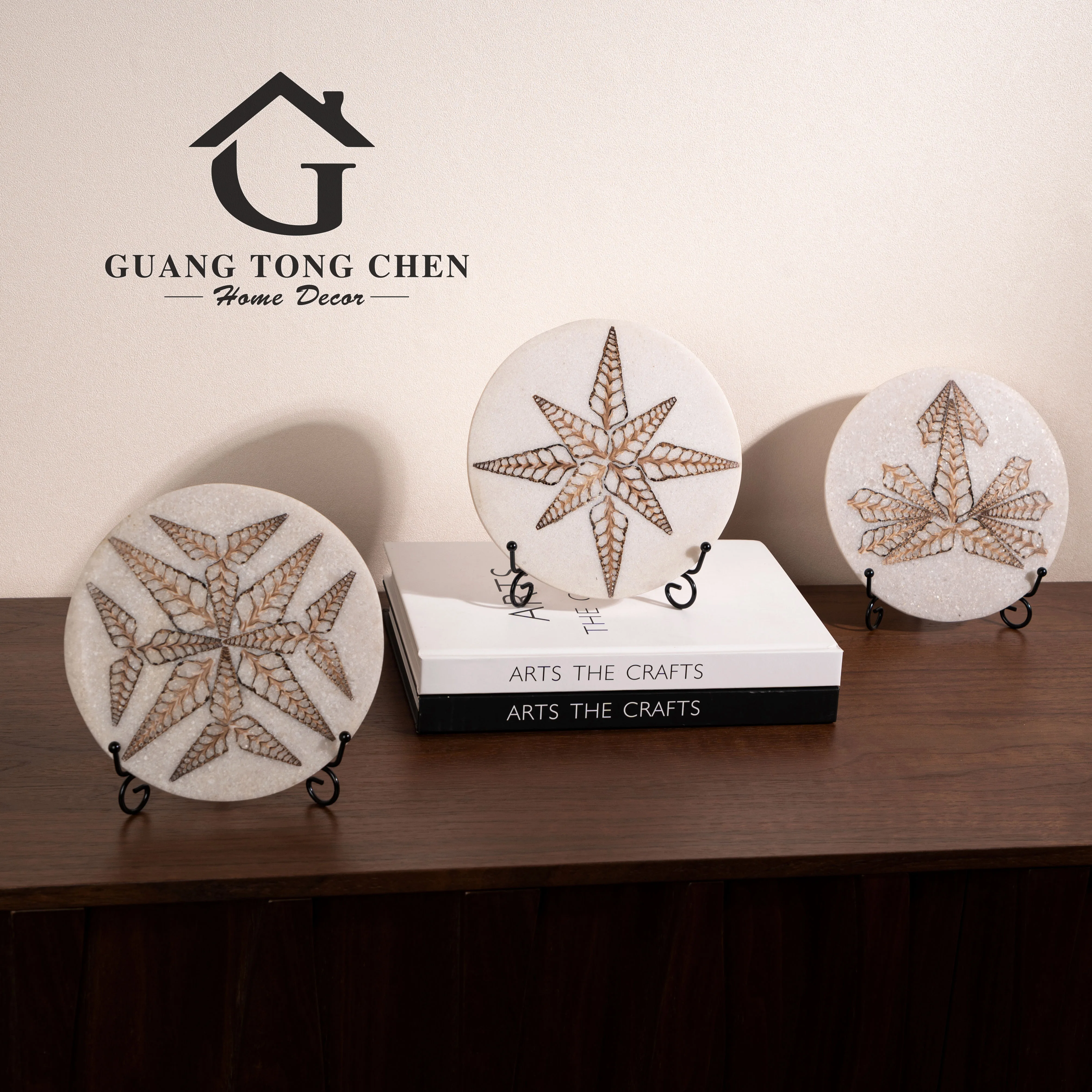 Creative Design Handmade Interior Home Decoration Stone Metal Frame Round Art Geometric Ornaments
Creative Design Handmade Interior Home Decoration Stone Metal Frame Round Art Geometric Ornaments