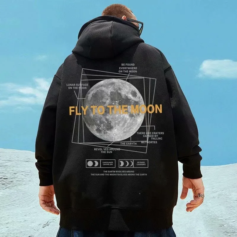 M-8XL Hoodie Men's Large Sweater Hoodie Loose American Fashion Moon Print Long Sleeve Double Shirt
M-8XL Hoodie Men's Large Sweater Hoodie Loose American Fashion Moon Print Long Sleeve Double Shirt