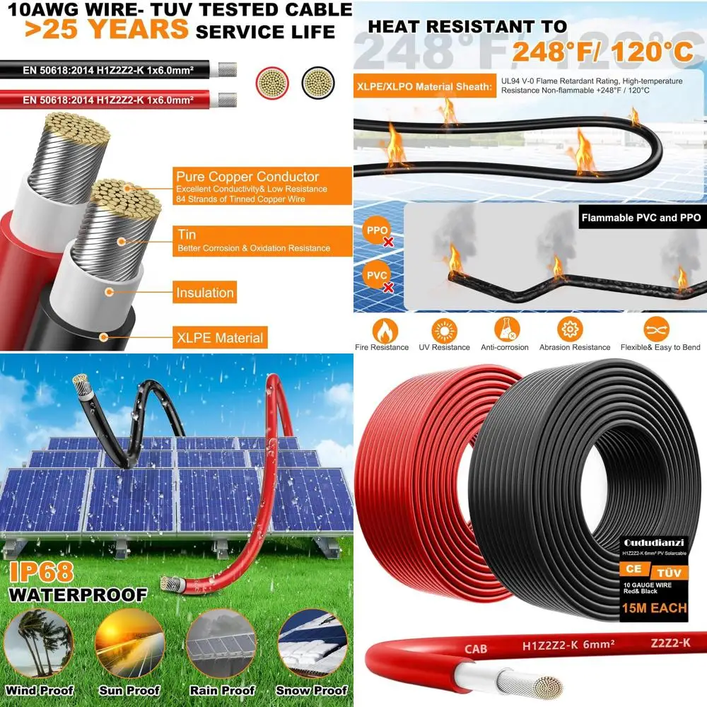 50-футовый провод из луженой меди 10AWG для наружного применения, морского и автомобильного секторов (50 красных + 50 черных)
50-футовый провод из луженой меди 10AWG для наружного применения, морского и автомобильного секторов (50 красных + 50 черных)